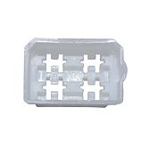 Pouzdro s více konektory pro ploché zásuvky