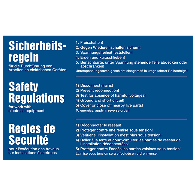 Značka „Bezpečnostní pravidla“