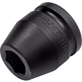 HAZET Nástrčná hlavice pro rázový a strojový utahovák 1000S-19 ∙ 3/4 palce (20 mm) čtyřhran dutý ∙ Profil vnější šestihran ∙ Velikost 19 mm