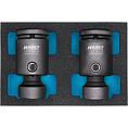 HAZET Sada n&aacute;strčn&yacute;ch kl&iacute;čů pro r&aacute;zov&yacute;, strojov&yacute; utahov&aacute;k ∙ kloub 1000SG-2224/2 ∙ 3/4 palce (20 mm) čtyřhran dut&yacute; ∙ Trakčn&iacute; profil vněj&scaron;&iacute; &scaron;estihran ∙ 2-d&iacute;ln&yacute; ∙ 22 ∙ 24