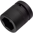 HAZET Nástrčná hlavice pro rázový a strojový utahovák 1100S-34 ∙ 1 palec (25 mm) čtyřhran dutý ∙ Profil vnější šestihran ∙ Velikost 34 mm