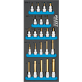 HAZET Sada nástrčných hlavic 163-571/22 ∙ 3/8 palce (10 mm) čtyřhran dutý ∙ Vnitřní profil TORX®, Vnitřní ozubený profil XZN, Profil vnitřní šestihran ∙ 22-dílný ∙ 19 – 36