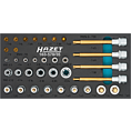 HAZET Sada nástrčných hlavic ∙ TORX® 163-587/35 ∙ 1/4 palce (6,3 mm) čtyřhran dutý, 1/2 palce (12,5 mm) čtyřhran dutý ∙ Vnější profil TORX®, Vnitřní profil TORX® ∙ 35-dílný ∙ E6 – E24 ∙ T8 – T50