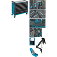 HAZET Dílenský vozík Asistent 179NXXL ∙ sortiment 179NXXL-7/342 ∙ 342-dílný ∙ Zásuvky, nízké: 5× 81 x 870 x 398 mm ∙ Zásuvky, vysoké: 2× 166 x 870 x 398 mm