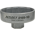 HAZET Klíč na olejové filtry 2169-10 ∙ 3/8 palce (10 mm) čtyřhran dutý ∙ Profil vnější 14hran ∙ Velikost 74 mm