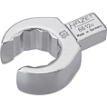 HAZET Nástrčný očkový maticový klíč ∙ otevřený 6612C-19 ∙ 9 x 12 mm nástrčný čtyřhran masiv ∙ Profil vnější dvojitý šestihran ∙ Velikost 19 mm