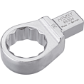 HAZET Nástrčný očkový klíč 6630D-30 ∙ 14 x 18 mm nástrčný čtyřhran masiv ∙ Vnější dvojitý šestihran trakční profil ∙ Velikost 30 mm