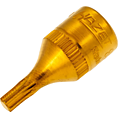 HAZET Nástrčná hlavice 8502-T20 ∙ 1/4 palce (6,3 mm) čtyřhran dutý ∙ Vnitřní profil TORX® ∙ Velikost T20