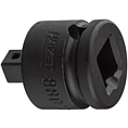 HAZET Redukční kus 8807S ∙ 3/8 palce (10 mm) čtyřhran dutý ∙ 1/4 palce (6,3 mm) čtyřhran masivní ∙ Délka: 28 mm
