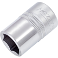 HAZET Nástrčná hlavice 900-16 ∙ 1/2 palce (12,5 mm) čtyřhran dutý ∙ Trakční profil vnější šestihran ∙ Velikost 16 mm