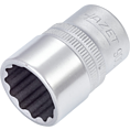 HAZET Nástrčná hlavice 900AZ-3/4 ∙ 1/2 palce (12,5 mm) čtyřhran dutý ∙ Vnější dvojitý šestihran trakční profil ∙ Velikost 3/4″