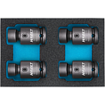 HAZET Sada nástrčných klíčů pro rázový, strojový utahovák ∙ kloub 900SG-1316/4 ∙ 1/2 palce (12,5 mm) čtyřhran dutý ∙ Trakční profil vnější šestihran ∙ 4-dílný ∙ 13 – 16