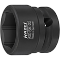HAZET Nástrčná hlavice pro rázový a strojový utahovák 900SK-22 ∙ 1/2 palce (12,5 mm) čtyřhran dutý ∙ Trakční profil vnější šestihran ∙ Velikost 22 mm