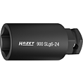 HAZET Nástrčná hlavice pro rázový a strojový utahovák 900SLG6-24 ∙ 1/2 palce (12,5 mm) čtyřhran dutý, 24 mm vnější šestihran ∙ Trakční profil vnější šestihran ∙ Velikost 24 mm