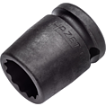HAZET Nástrčná hlavice pro rázový a strojový utahovák 900SZ-18 ∙ 1/2 palce (12,5 mm) čtyřhran dutý ∙ Vnější dvojitý šestihran trakční profil ∙ Velikost 18 mm