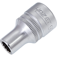 HAZET Nástrčná hlavice 900Z-8 ∙ 1/2 palce (12,5 mm) čtyřhran dutý ∙ Vnější dvojitý šestihran trakční profil ∙ Velikost 8 mm