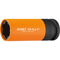HAZET Nástrčná hlavice pro rázový, strojový utahovák ∙ zvláštní profil 905SLG-21 ∙ 1/2 palce (12,5 mm) čtyřhran dutý ∙ Speciální profil hybrid na šrouby kol ∙ Velikost 21 mm
