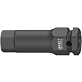 HAZET Nástrčná hlavice pro rázový, strojový utahovák 985S-19LG ∙ 1/2 palce (12,5 mm) čtyřhran dutý ∙ Profil vnitřní šestihran ∙ Velikost 19 mm