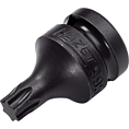 HAZET Nástrčná hlavice pro rázový a strojový utahovák 995S-T50 ∙ 1/2 palce (12,5 mm) čtyřhran dutý ∙ Vnitřní profil TORX® ∙ Velikost T50