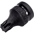 HAZET Nástrčná hlavice pro rázový a strojový utahovák 995S-T55 ∙ 1/2 palce (12,5 mm) čtyřhran dutý ∙ Vnitřní profil TORX® ∙ Velikost T55