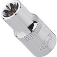 VIGOR T nástrčná hlavice ∙ V2189 ∙ 1/4 palce (6,3 mm) čtyřhran dutý ∙ Vnější profil TORX® ∙ Velikost E8