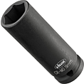 VIGOR Nástrčná hlavice pro rázový utahovák ∙ dlouhá ∙ V5550L-18 ∙ 1/2 palce (12,5 mm) čtyřhran dutý ∙ Profil vnější šestihran ∙ Velikost 18 mm