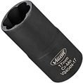 VIGOR Spirálová povolovací nástrčná hlavice ∙ V2404N-17 ∙ 1/2 palce (12,5 mm) čtyřhran dutý ∙ Profil vytahovák vnějších šroubů ∙ Velikost 17 mm