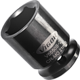 VIGOR Nástrčná hlavice pro rázový utahovák ∙ krátká ∙ V5550S-21 ∙ 1/2 palce (12,5 mm) čtyřhran dutý ∙ Profil vnější šestihran ∙ Velikost 21 mm