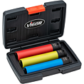 VIGOR Sada nástrčných klíčů pro rázové utahováky ∙ extra dlouhé ∙ V5933/3 ∙ 1/2 palce (12,5 mm) čtyřhran dutý ∙ Profil vnější šestihran ∙ 3-dílný ∙ 17 ∙ 19 ∙ 21 mm ∙ Počet ks nářadí: 3