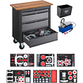VIGOR Mobilní pracovní stůl řady XL se speciálním nářadím ∙ V7026-2 ∙ 121-dílný ∙ Počet ks nářadí: 121