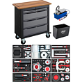 VIGOR Mobilní pracovní stůl řady XL se speciálním nářadím ∙ V7276-2 ∙ 12-dílný ∙ Počet ks nářadí: 12