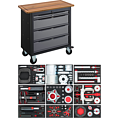 VIGOR Mobilní pracovní stůl řady XL se speciálním nářadím ∙ V7276 ∙ 10-dílný ∙ Počet ks nářadí: 10
