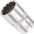 VIGOR Nástrčná hlavice dvojitý šestihran ∙ V7512-19 ∙ 1/2 palce (12,5 mm) čtyřhran dutý ∙ Vnější dvojitý šestihran profil ∙ Velikost 19 mm