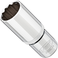 VIGOR Nástrčná hlavice dvojitý šestihran ∙ dlouhá ∙ V7538L-19 ∙ 3/8 palce (10 mm) čtyřhran dutý ∙ Vnější dvojitý šestihran profil ∙ Velikost 19 mm