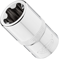 VIGOR E+ nástrčná hlavice ∙ V7920-EPR18 ∙ 1/2 palce (12,5 mm) čtyřhran dutý ∙ Vnější profil s 5 zaoblenými bočnicemi (podobné TORX®) ∙ Velikost E18+