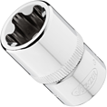 VIGOR E+ nástrčná hlavice ∙ V7920-EPR20 ∙ 1/2 palce (12,5 mm) čtyřhran dutý ∙ Vnější profil s 5 zaoblenými bočnicemi (podobné TORX®) ∙ Velikost E20+