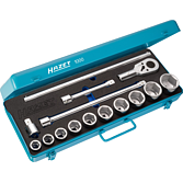 HAZET Sada nástrčných klíčů 1000 ∙ 3/4 palce (20 mm) čtyřhran dutý ∙ Profil vnější šestihran ∙ 15-dílný ∙ 22 ∙ 24 ∙ 27 ∙ 30 ∙ 32 ∙ 36 ∙ 38 ∙ 41 ∙ 46 ∙ 50