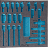 HAZET 2komponentn&iacute; vložka z měkk&eacute; pěny 163-119L ∙ d x &scaron;: 344 mm x 342 mm