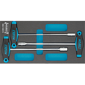 HAZET Sada nástrčných klíčů ∙ s T-rukojetí 163-122/3 ∙ Profil vnější šestihran ∙ 3-dílný ∙ 8 ∙ 10 ∙ 13