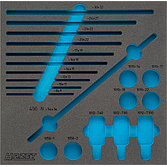 HAZET 2komponentn&iacute; vložka z měkk&eacute; pěny 163-211L ∙ d x &scaron;: 344 mm x 342 mm