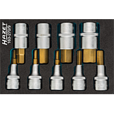 HAZET Sada nástrčných hlavic 163-270/9 ∙ 1/2 palce (12,5 mm) čtyřhran dutý ∙ Profil vnitřní šestihran ∙ 9-dílný ∙ 5 – 19