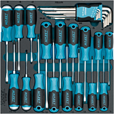 HAZET Sada šroubováků 163-297/26N ∙ Plochý profil, Křížový profil PH, Profil vnitřní šestihran, Vnitřní profil TORX® ∙ 26-dílný ∙ 1,5 – 10 ∙ PH1 – PH2 ∙ T10 – T30