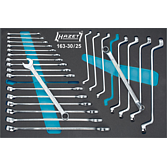 HAZET Sada očkoplochých / dvojitých očkových klíčů 163-30/25 ∙ Profil vnější dvojitý šestihran, Vnější dvojitý šestihran trakční profil ∙ 25-dílný ∙ 6 – 24