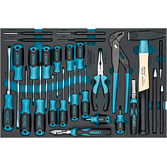 HAZET Sada nářadí ∙ šroubováky ∙ kleště atd. 163-31/27N ∙ Křížový profil PH, Plochý profil, Vnitřní profil TORX® ∙ 27-dílný ∙ PH1 – PH2 ∙ T10 – T30