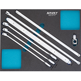 HAZET Sada nářadí 163-371/7 ∙ Vnější dvojitý šestihran trakční profil, Profil vnější šestihran, 1/2 palce (12,5 mm) čtyřhran masivní, 3/4 palce (20 mm) čtyřhran masivní ∙ 7-dílný ∙ 27 ∙ 30 ∙ 32
