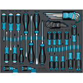 HAZET Sada šroubováků 163-373/39N ∙ Plochý profil, Křížový profil PH, Vnitřní profil TORX®, Profil vnitřní šestihran ∙ 39-dílný ∙ 1,5 – 10 ∙ PH1 – PH3 ∙ T6 – T40