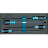 HAZET Sada šroubováků ∙ TORX® 163-380/4N ∙ Vnitřní profil TORX® ∙ 4-dílný ∙ T15 ∙ T20 ∙ T25 ∙ T30