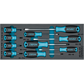 HAZET Sada šroubováků 163-516/10N ∙ Plochý profil, Křížový profil PH ∙ 10-dílný ∙ 0,5 x 3 – 1,2 x 6,5 ∙ PH1 – PH2