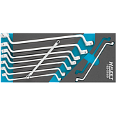 HAZET Sada oboustranných očkových klíčů 163-518/9 ∙ Vnější dvojitý šestihran trakční profil ∙ 9-dílný ∙ 6 – 23