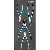 HAZET Sada kleští na pojistné kroužky 163-531/4 ∙ 4-dílný